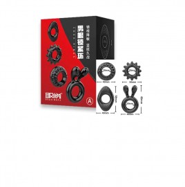 KIT 4 ANEIS PENIANOS JELLY COCK RING SET-B 
