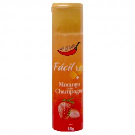 FACIL LUB MORANGO COM CHAMPANHE GEL AROM�TICO 18g