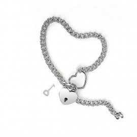 COLAR DO AMOR COM CADEADO COM CHAVE EM FORMATO DE CORA��O